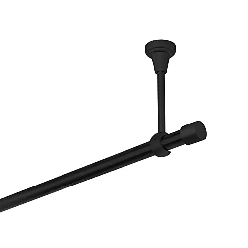 Gardinenstange schwarz 320 cm 1-läufig aus Metall in schwarz von MDEKOR