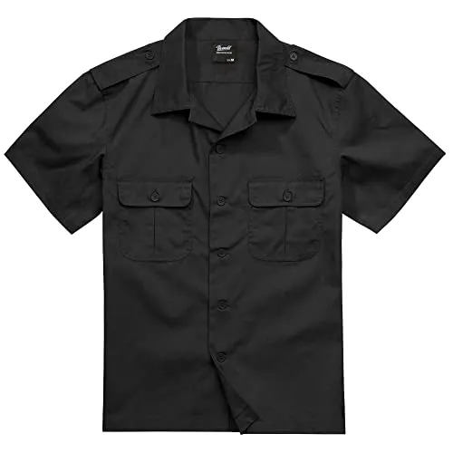 Brandit US Ripstop Shirt Short Sleeve, Farbe: Black, Größe: 5XL
