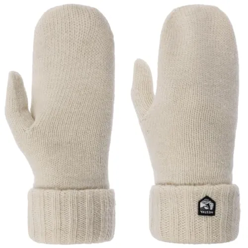 Hestra Bonnie Knit Fäustlinge Strickhandschuhe Fausthandschuhe Damen - mit Futter Winter Herbst-Winter - 8 HS cremeweiß