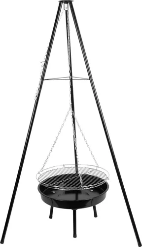 Grill Strend Pro Bavarian, BBQ, für Holzkohle, einstellbare Grillhöhe 320-660/1500 mm