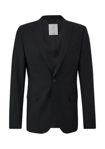 Produktbild s.Oliver Herren 2149088 Business-Anzug Jacke, Slim Fit, Schwarz