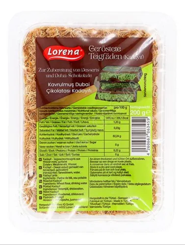 Kadayif geröstet für Dubai Schokolade Lorena Teigfäden 200g  Engelshaar