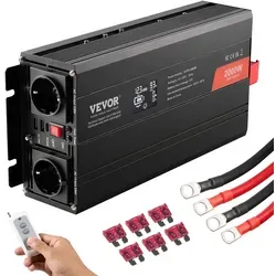 VEVOR Reiner Sinus-Wechselrichter 2000W mit LCD-Fernbedienung