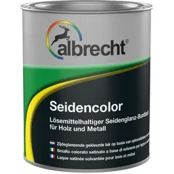 Albrecht Seidencolor 2,5 l 9110 weiß - Funkgeräte: Hoch wetterbeständiger, aromatenfreier Buntlack für Innen- und Außenbereich. Stoßfest und mit exzellentem Verlauf, ideal für Holz, Metall und PVC.