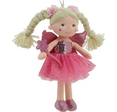 Sweety-Toys Stoffpuppe Sweety Toys 11773 Stoffpuppe Fee Prinzessin 30 cm pink