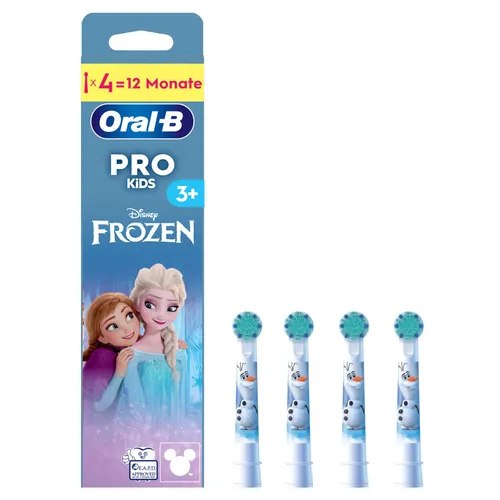 Oral-B Pro Kids 3+ Disney Frozen Aufsteckbürsten - Entdecken Sie die Oral-B PRO Kids 3+ Aufsteckbürsten mit Disney Frozen-Motiv. Extra weiche Borsten und ein kinderfreundlicher Bürstenkopf sorgen für eine sanfte und gründliche Reinigung, ideal für Kinder ab 3 Jahren.