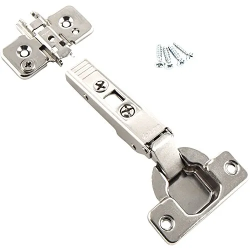 BLUM Clip top Möbel-Scharnier | Möbelband; Eckanschlag, 2 Stück inkl. Montageplatten, Schrauben und Montageanleitung