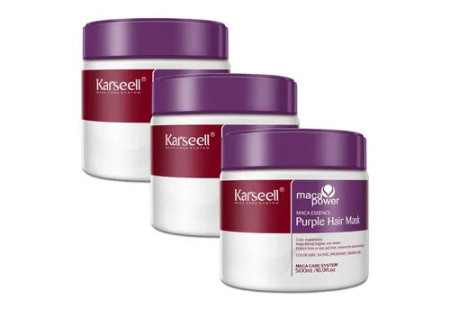 Karseell Haarmaske Purple Haarmaske Haarpflege für Blondes Blondiertes Graues Haar 500ml, 3-tlg., Haarpflege, Haarmaske, Karseell, Blondiertes Haar