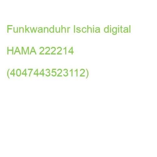 Hama Wanduhr Ischia Funkuhr, Ø 24,5 cm - Wand- und Tischuhr mit digitaler Anzeige, integriertem Thermometer und Kalender in 6 Sprachen. Lautloses Uhrwerk für störungsfreies Ambiente.