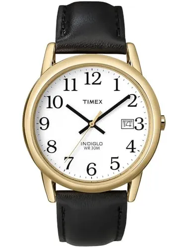 Timex T2H291 Herren Easy Reader Uhr Schwarz/Gold von Timex