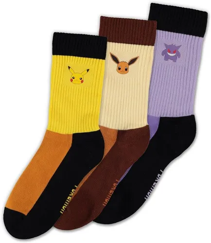 POKÉMON Socken bunt 43-46 - Herrensocken in buntem Design, aus 100% Baumwolle für hohen Tragekomfort und ein farbenfrohes Outfit.