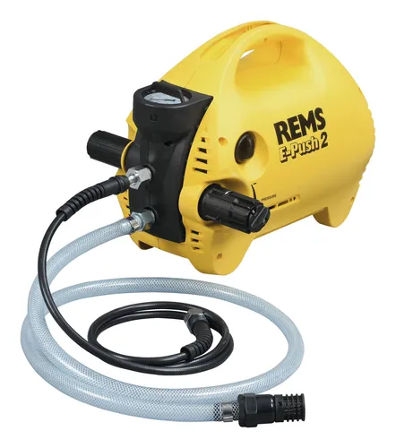 Rems E-Push 2 Druckprüfpumpe mit Manometer - Elektronische Druckprüfpumpe für Rohrbearbeitung, präzise Messung bis 60 bar und ideal für professionelle Anwendungen.