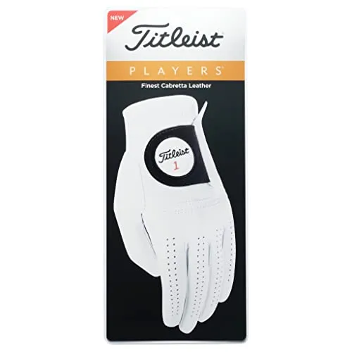 Titleist Players Herren-Handschuh, Weiß, Linke Hand/L