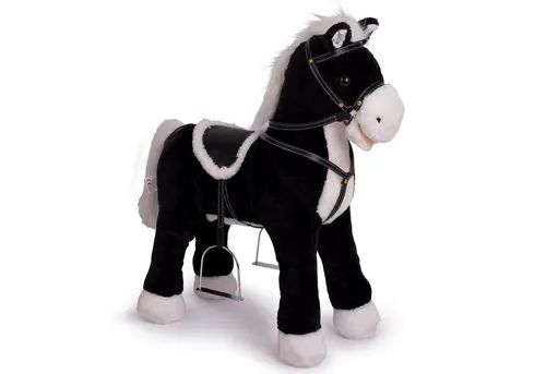 Pink Papaya Stehpferd Stehpferde zum Draufsitzen 60cm, besonders flauschig, liebevolle Details, Sound im Ohr