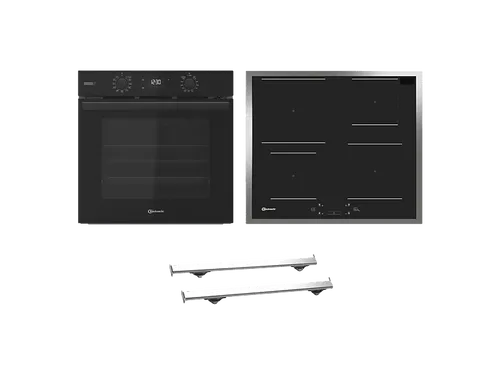 BAUKNECHT BAKO 3 GSPIB, Einbaubackofenset (Induktions-Kochfeld, , 71 l)