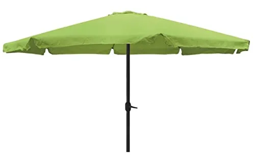 INDA-Exclusiv XXL Alu Sonnenschirm Ø 4 m - Sonnenschirm mit UV30+ Schutz, ideal für Garten und Terrasse. Robustes Gestänge aus pulverbeschichtetem Aluminium und stilvolles Lime-Grün für optimalen Schatten.