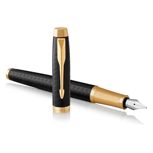 Parker IM Füller | Premium Black | Füllfederhalter mit feiner Feder | blaue Tinte | Geschenkbox