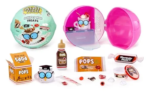 MGA's Miniverse Make It Mini Treats – Mini-Sammlerstücke, Geheimnisvolle Blindverpackung, Süßwaren-Thema, Harz-Bastelspiel, 12 Sammlerstücke, Nicht Essbar – Für Sammler, ab 8 Jahren