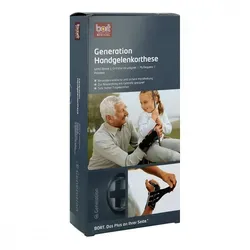 Bort Generation Handgelenkorthese links M blau - Bandage zur Stabilisierung des Handgelenks, ideal bei Verletzungen und Schmerzen, für optimalen Tragekomfort und Unterstützung.