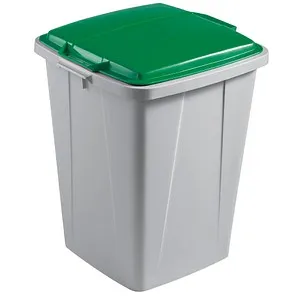 Durable Mülleimer Durabin VEH2012032, grau/grün - Haushaltszubehör, 90 Liter Fassungsvermögen, robust und handlich mit abnehmbarem Klappdeckel für einfachen Zugang und Transport.