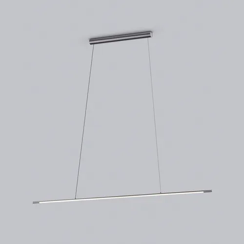 Helestra LED-Pendelleuchte LEDA titangrau eloxiert, 155 cm