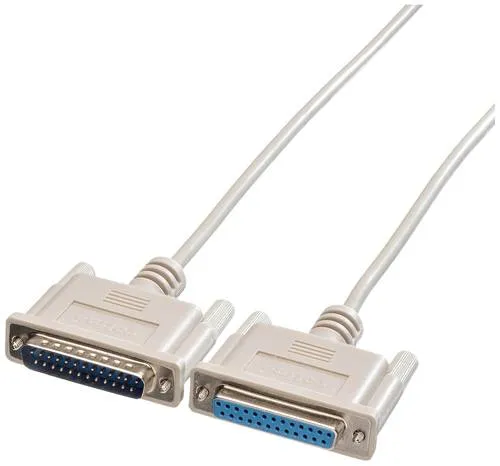 Roline Seriell Verlängerungskabel [1x D-SUB-Stecker 25pol. - 1x D-SUB-Buchse 25pol.] 3.00m Grau
