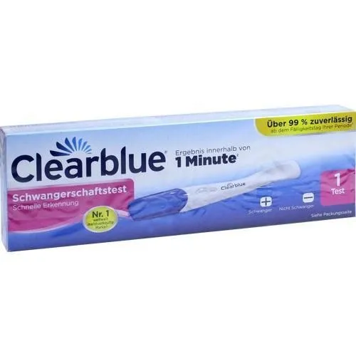 CLEARBLUE Schwangerschaftstest schnelle Erkennung, 1 St PZN 12894020