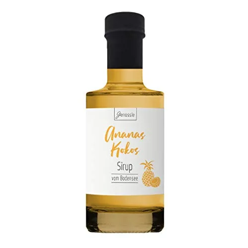 BIO Ananas-Kokos-Sirup 200ml - Genüssle Ananas Kokos Sirup vom Bodensee - Ananassirup aus rein natürlichen Zutaten und ohne Zusatzstoffe