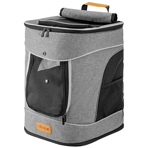 Cadoca Tiertransporttasche - Robuste Tier-Transporttasche aus strapazierfähigem Polyester, ideal für sichere Reisen mit Ihrem Haustier, Maße: 30x45x35 cm.