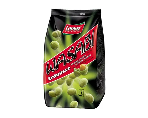 LORENZ Knabberei, Lorenz Wasabi Erdnüsse mit asiatischem Meerrettich Geschmack 800g