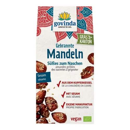 Gebrannte Mandeln mit Sesam 100g | GOVINDA