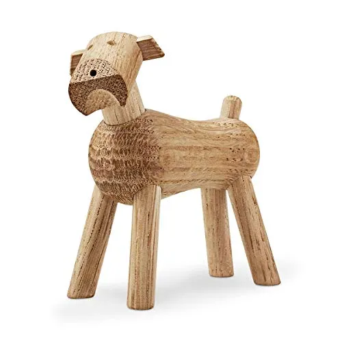 Kay Bojesen Tim 8,5 cm - Eichenholz Terrier - Figuren & Skulpturen, handgefertigt aus unbehandelter Eiche, mit drehbarem Kopf und beweglichem Schwanz – ein zeitloses Designstück und ideal als Geschenk für alle Lebensphasen.