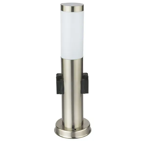 GLOBO LIGHTING Außen-Stehlampe aus Edelstahl E27 - Elegante Außen-Stehlampe aus Edelstahl mit IP44 Schutz. Ideal für den Garten, sorgt für blendfreies Licht. Fassung E27 ermöglicht individuelle Lichtgestaltung. Leuchtmittel nicht enthalten.