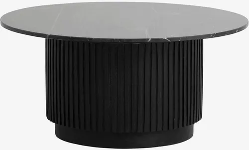 Couchtisch ERIE Ø90cm aus Marmor - Schwarz