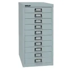BISLEY MultiDrawer™ L2910 Schubladenschrank, silber mit 10 Schubladen - Büromöbel mit viel Stauraum! Der BISLEY MultiDrawer™ L2910 bietet 10 geschlossene Schubladen für eine übersichtliche Ablage von A4-Unterlagen und schützt Ihre Dokumente vor neugierigen Blicken.