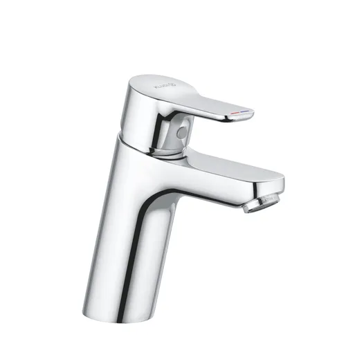 Kludi Waschtisch-Einhandmischer 100 PURE&EASY DN 15 - Bad- & Duscharmaturen mit Heißwasserbegrenzung, energieeffizient und ideal für moderne Badezimmergestaltung