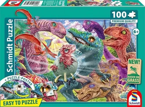 PUZZLE POSTE KLEINE DINOS GROßE ABENTEUER 100 T. KINDERPUZZLE VON SCHMIDT SPIELE