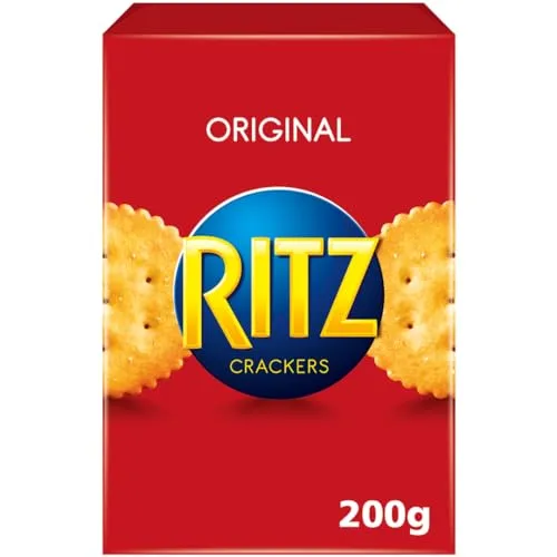 RITZ Cracker 1 x 200g I Salzgebäck Einzelpackung I Knabbergebäck I Fein gesalzene Snack-Cracker