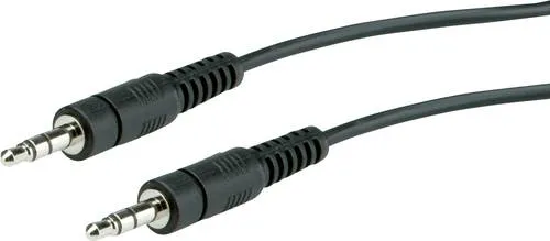 Roline 11.09.4502 Klinke Audio Anschlusskabel [1x Klinkenstecker 3.5mm - 1x Klinkenstecker 3.5 mm] 2.00m Schwarz Geschirmt