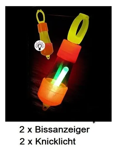 Einhänge Bissanzeiger mit Einsatz für Knicklichter Nachtangeln
