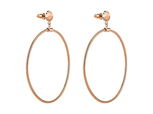 LIEBESKIND BERLIN Damen-Creole LJ-0163-E-73 - Elegante Creolen aus Edelstahl im trendigen Omega-Ketten-Look, Durchmesser ca. 6 cm, ideal für stilvolle Outfits und verpackt in einer original Liebeskind Berlin Geschenkbox.