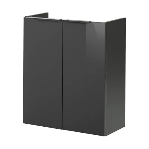 FACKELMANN Waschbeckenunterschrank SBC Beckenunterschrank 55 Anthrazit - Waschbeckenunterschrank mit modernem Design, gedämpftem Schließsystem und praktischen Maßen für kleine Bäder oder Gäste-WCs.