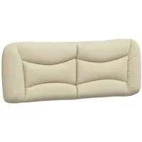 vidaXL Kopfteil Kissen 120cm, Creme - Kopfteilkissen für Schlafzimmer mit strapazierfähigem Stoff und exzellentem Halt. Ideal für Komfort beim Sitzen, Lesen oder Fernsehen im Bett.