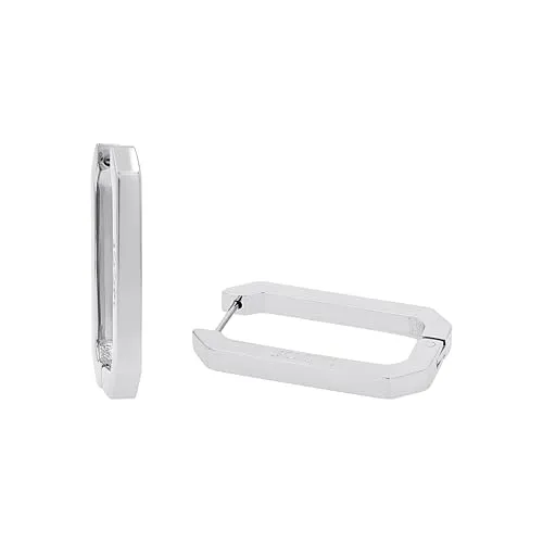 JOOP! Damen Creolen 2039816 Edelstahl - Elegante geometrische Ohrringe - Ohrringe aus hochwertigem Edelstahl mit praktischem Scharnierverschluss und seitlich eingestanztem Markenname. Lieferung in stilvoller JOOP! Schmuckbox. Ideal für jeden Anlass.