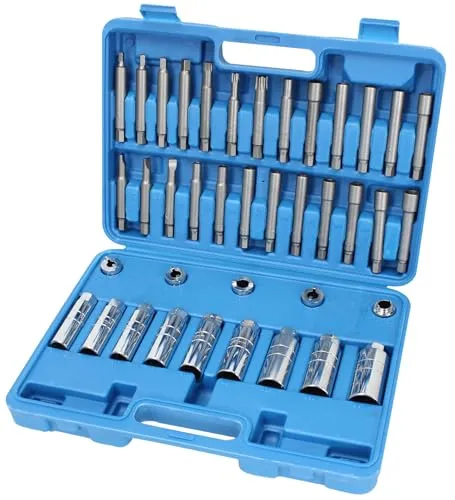 BRILLIANT TOOLS BT651050 Stoßdämpfer-Werkzeug-Satz 39-tlg. - Werkzeug-Set für Stoßdämpfer und Federbeinlager, ideal für präzise Instandsetzungsarbeiten an Fahrzeugen, ermöglicht drehmomentgenauen Anzug der Kolbenstangen.