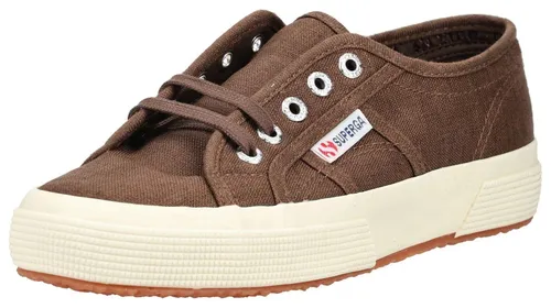 Superga Damen High Sneaker 2750 Linen Low Top S6138IW Braun - Modischer High Sneaker in Braun mit atmungsaktivem Textil-Obermaterial. Ideal für Freizeitaktivitäten, bietet hohen Tragekomfort und eine abriebfeste Gummisohle für besten Halt.