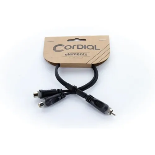 Cordial 14891 Klinke / Cinch Audio Y-Adapter [1x Cinch-Stecker - 2x Cinch-Buc...
