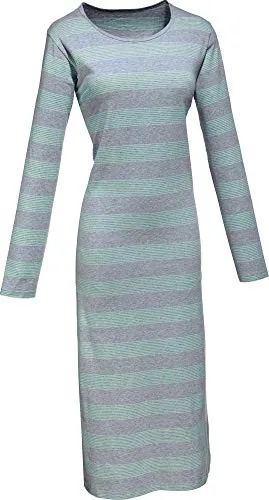 REDBEST Damen-Nachthemd Single-Jersey Mint Größe 44/46 - Nachthemden für Damen, aus 100% Baumwolle, atmungsaktiv und bequem für erholsame Nächte