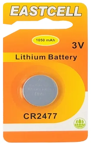 ☀️☀️☀️☀️☀️ 1 x CR2477 3V Lithium Knopfzelle 1100 mAh( 1  EINZELBLISTER)EASTCELL