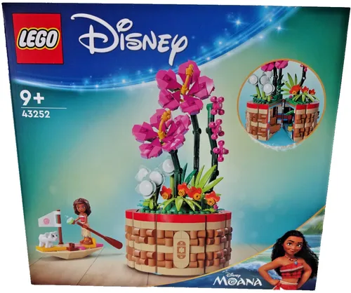 LEGO ǀ Disney Vaianas Blumentopf 43252 - Garten-Zubehör: Kreatives Bauset mit versteckten Räumen und detailreicher Vaiana-Figur, ideal für Kinder ab 9 Jahren und Disney-Fans.